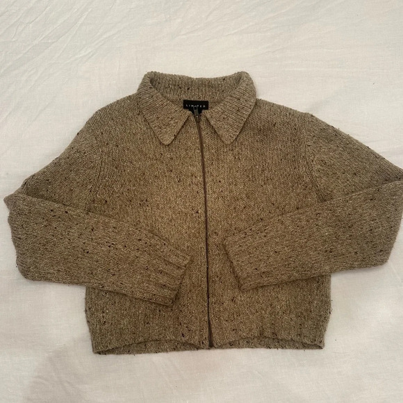 The Limited Sweaters - Vintage The Limited Cropped Full Zip Sweater Size Medium